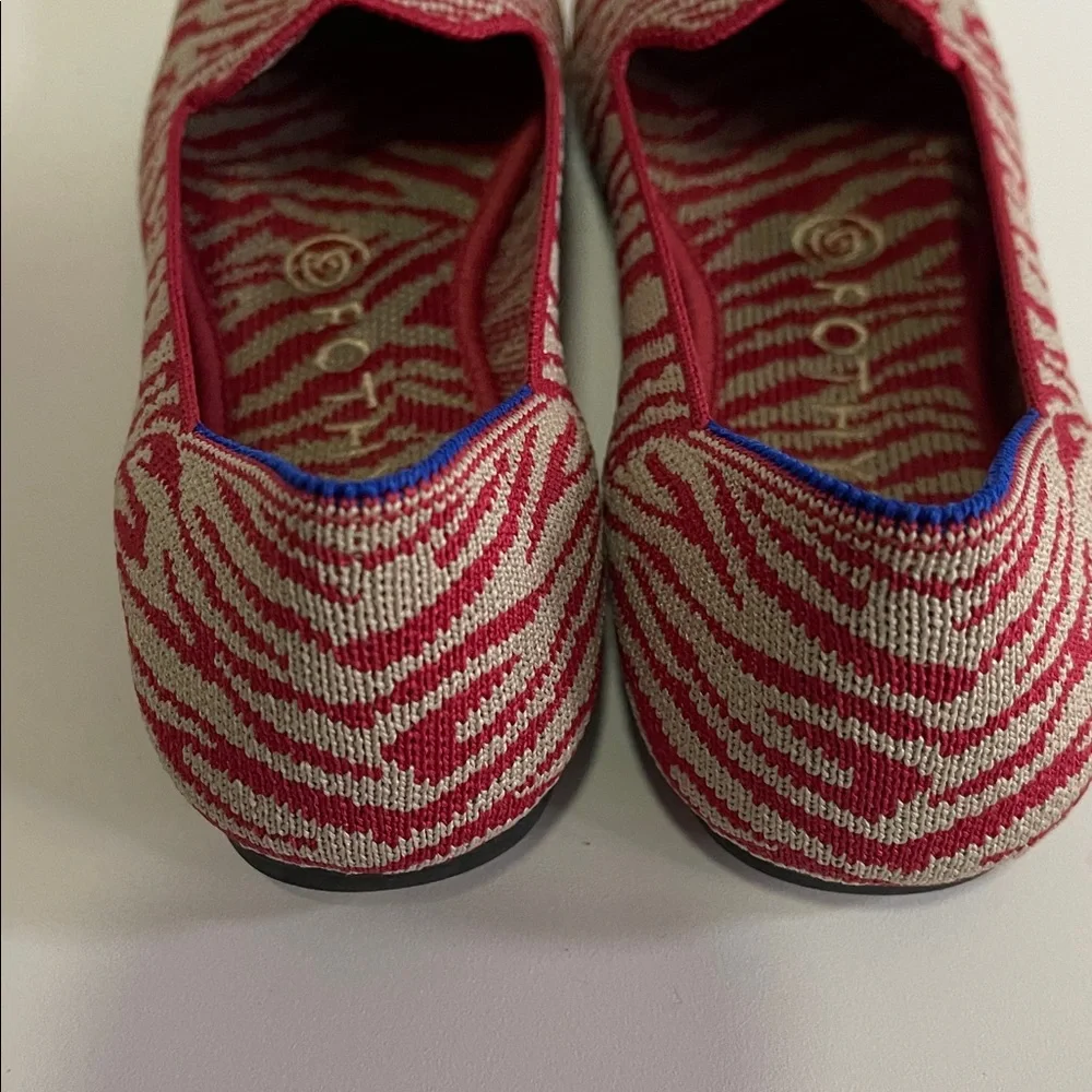 Rothy ’s Red Zebra Print Flats sz women’s 6.5 - Picture 5 of 6